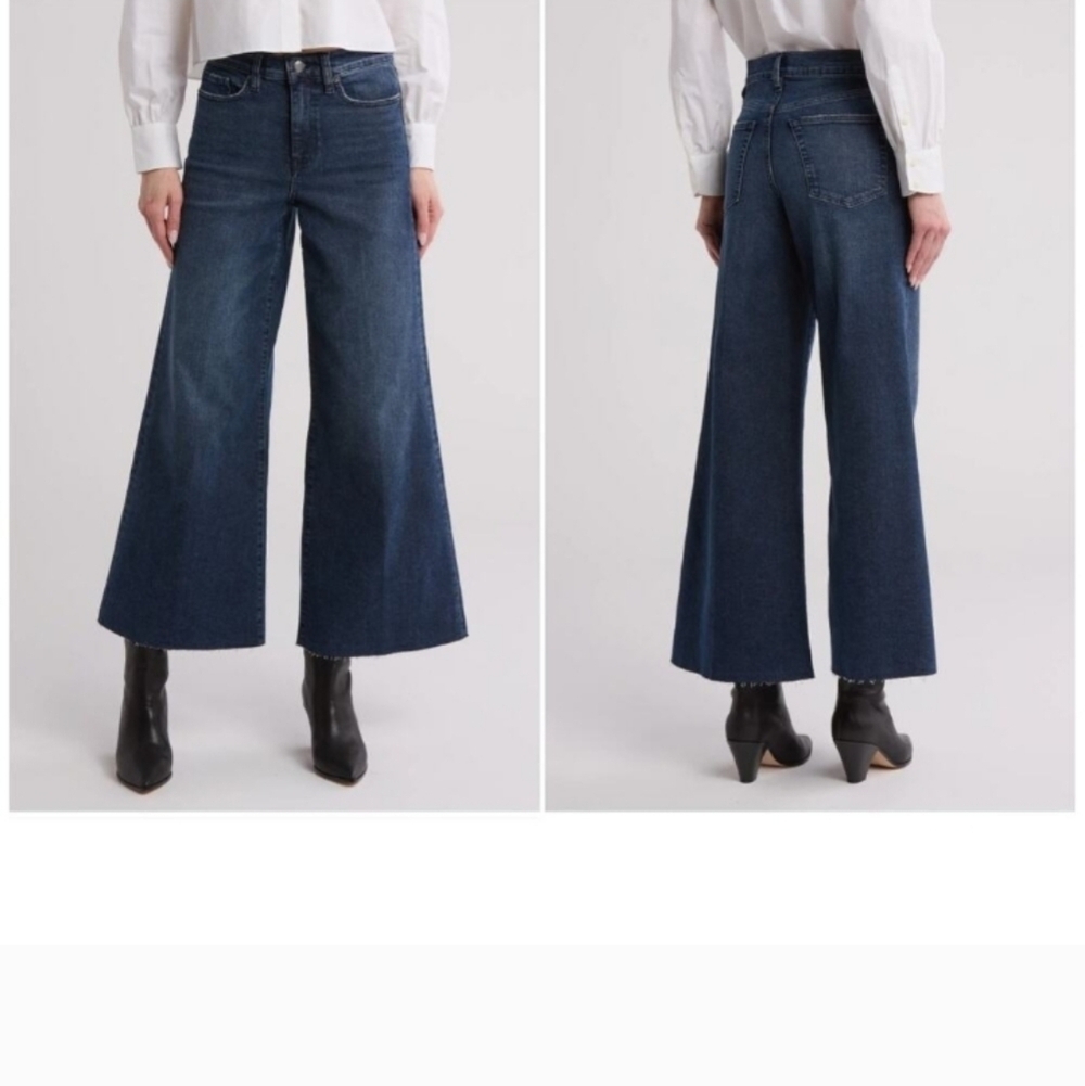 FRAME Women's Le Crop Palazzo Jeans in Crafty Size 24 Wide Leg